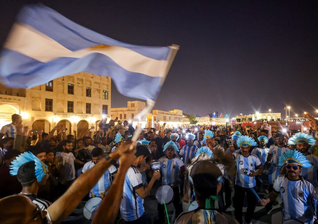 Bandezaro argentino en Qatar.