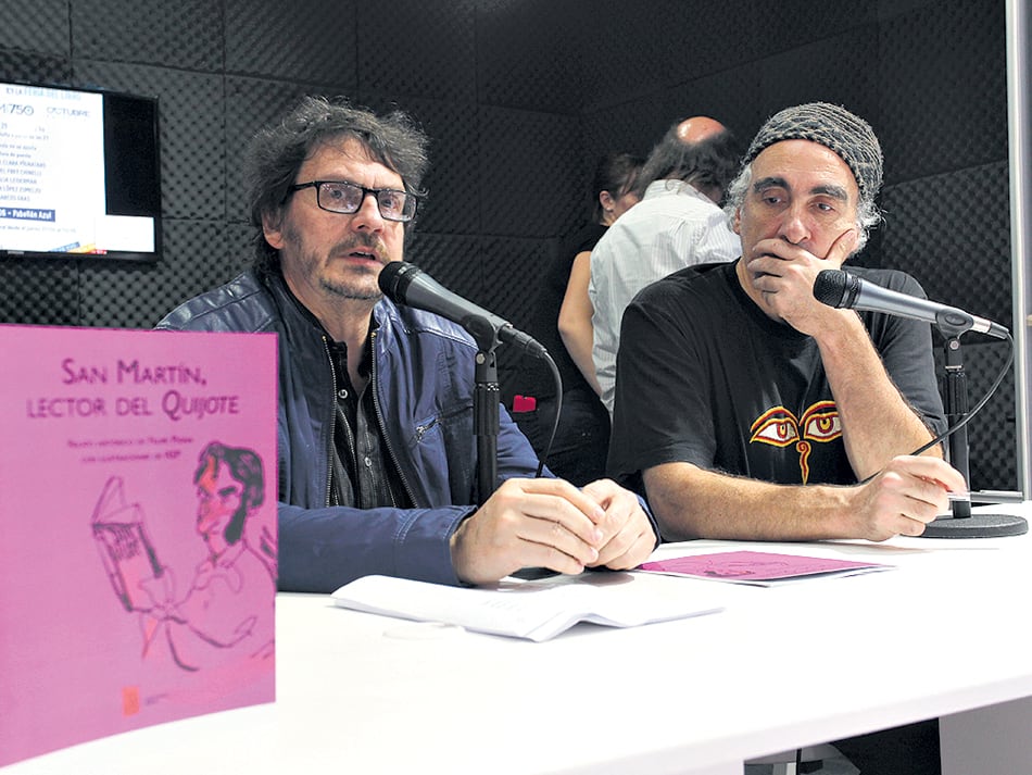 “San Martín era cervantino”, coincidieron Pigna y Rep en el encuentro en la feria.