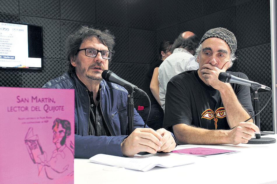 “San Martín era cervantino”, coincidieron Pigna y Rep en el encuentro en la feria.
