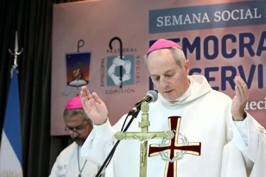 El obispo Jorge Lugones, titular de la Comisión de Pastoral Social.