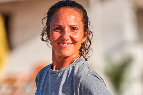 Leticia Brunati, entrenadora de Las Kamikazes. 