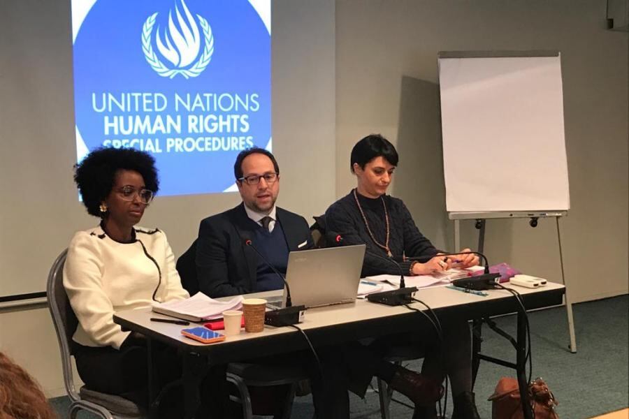 Conferencia de prensa del Grupo de Trabajo de las Naciones Unidas. Fuente: Presidencia Uruguay