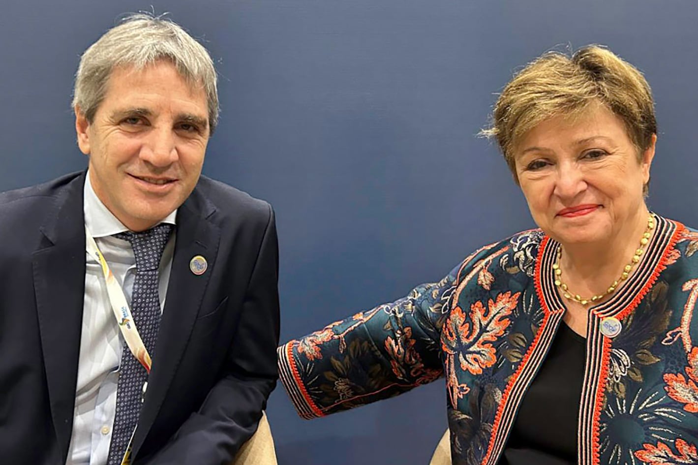 "El FMI los seguirá apoyando", le prometió Georgieva a Luis Caputo