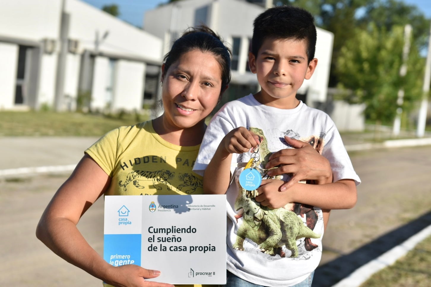 Entrega de viviendas en el Desarrollo Urbanístico de Ezeiza. Imagen: @Procrear.