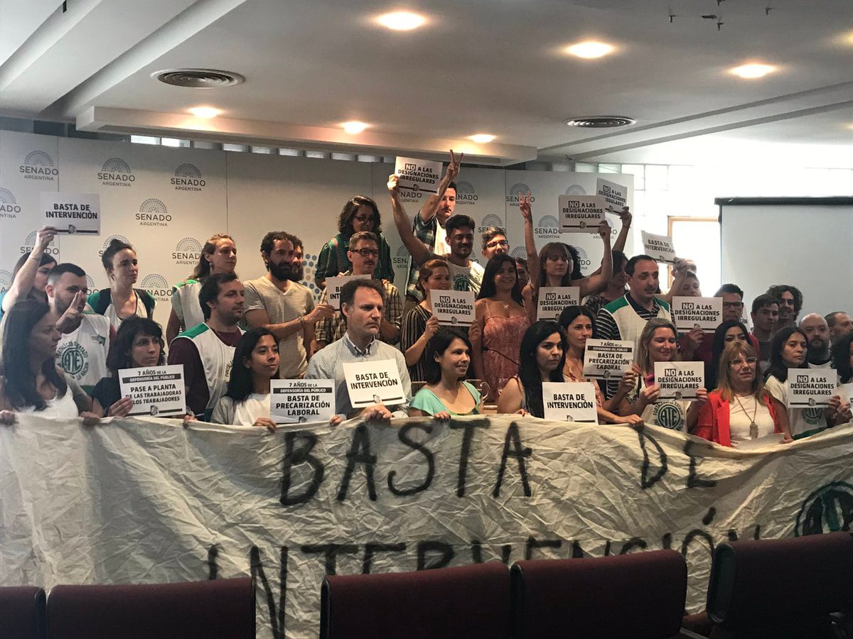 Trabajadores de Afsca repudiaron la intervención y la política comunicacional del gobierno.