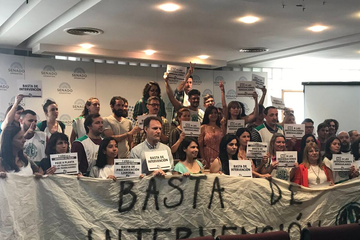 Trabajadores de Afsca repudiaron la intervención y la política comunicacional del gobierno.