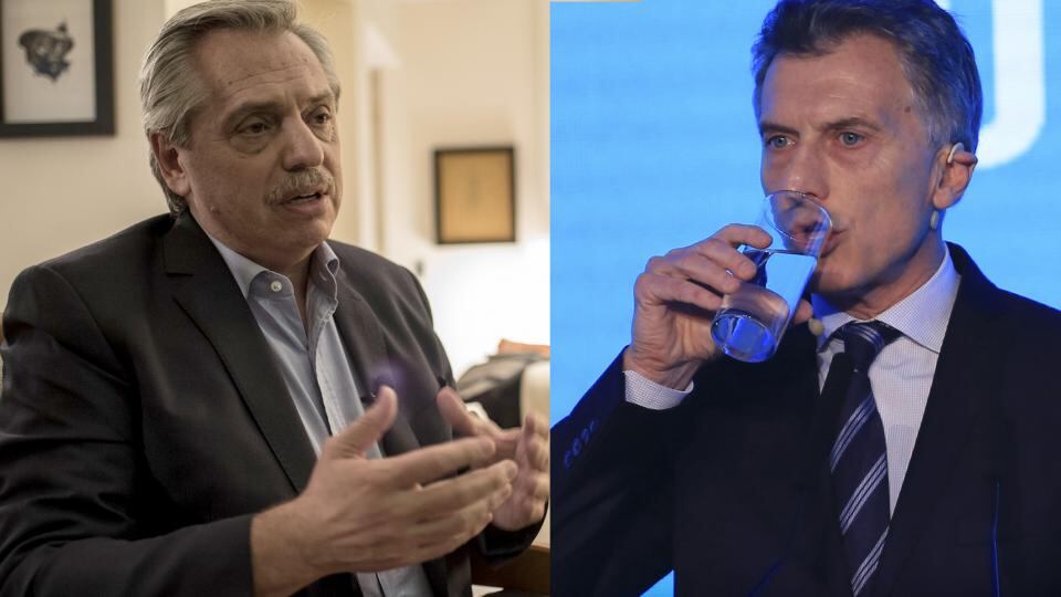 Alberto Fernández y Mauricio Macri.
