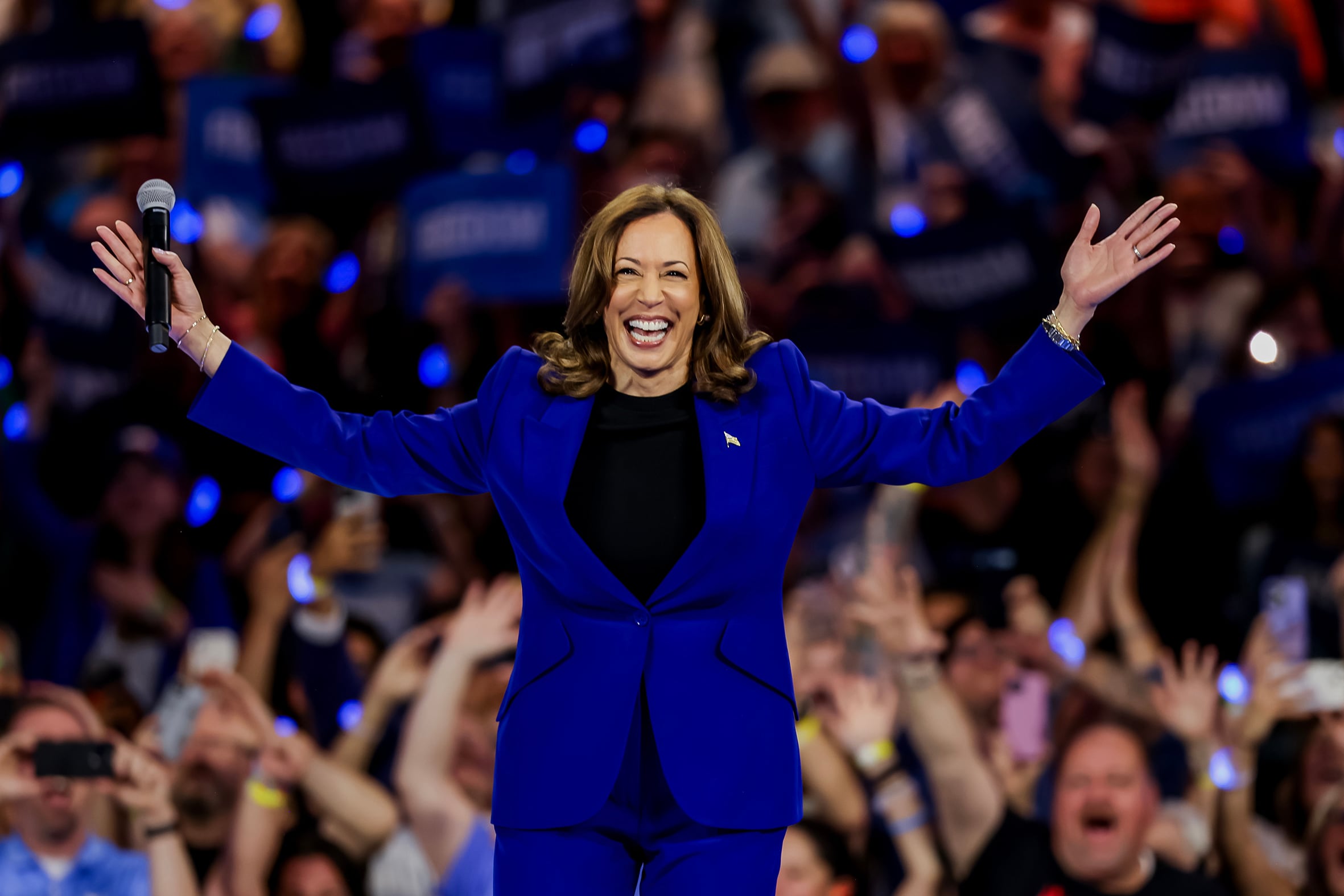 Kamala Harris en un acto de campaña este martes en  Milwaukee.