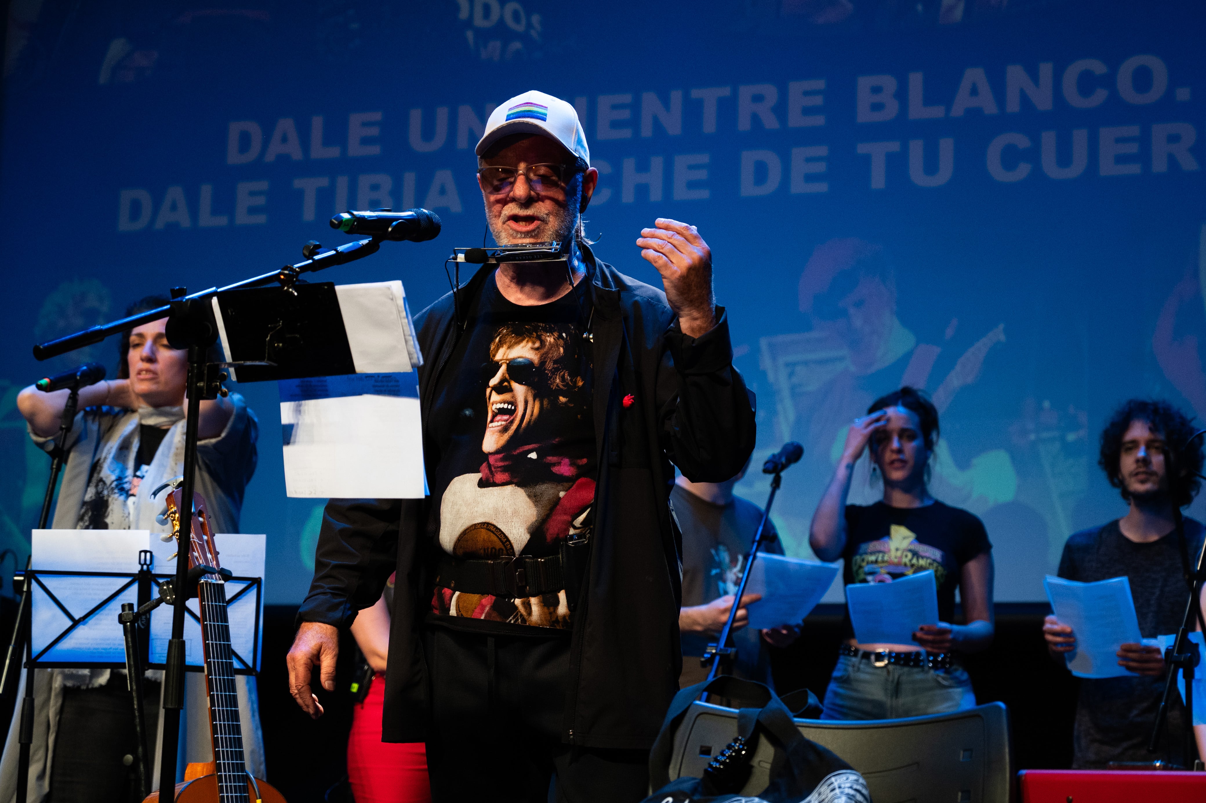 León Gieco, uno de los organizadores del recital que se realizará en La Trastienda.