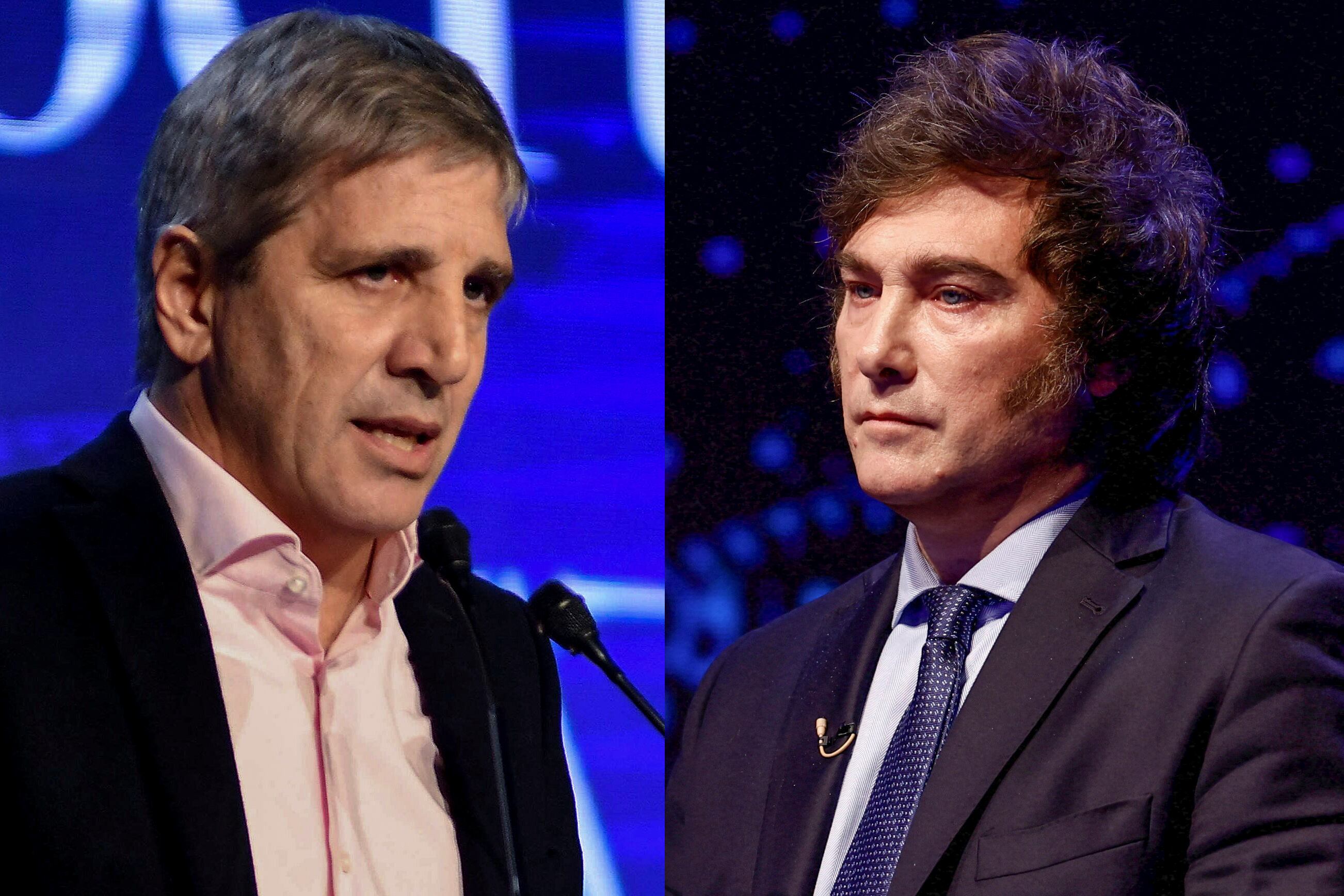 El ministro Luis Caputo y el Presidente Javier Milei, alejados de los efectos de la crisis doméstica
