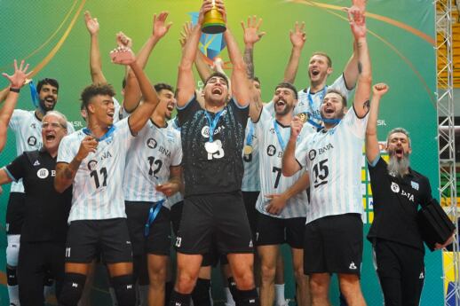 La selección argentina de vóley viene de ganar el Sudamericano 2023 en Recife, Brasil.