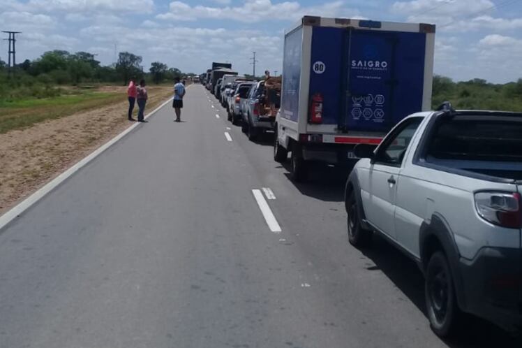 El corte en la ruta 81, que conduce a Formosa