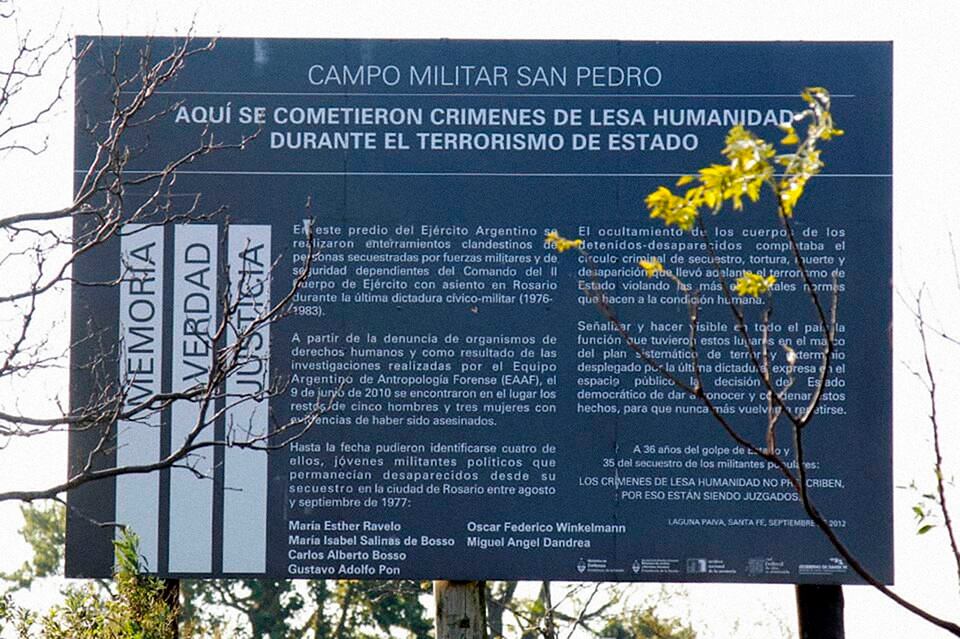 En el Campo Militar San Pedro se descubrió una fosa común de ocho desaparecidos en 2010.