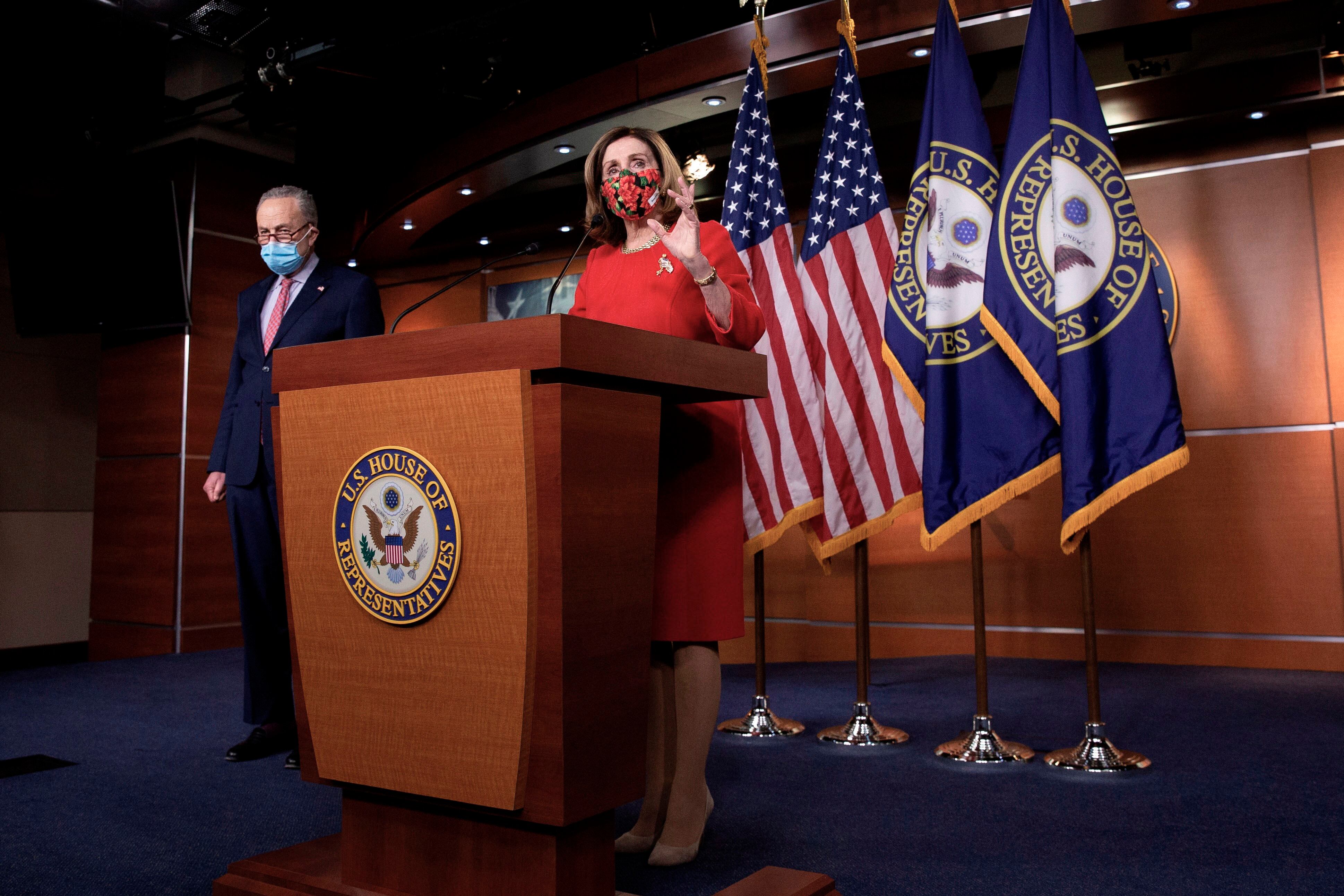 Nancy Pelosi, presidenta de la Cámara de Represenantes.