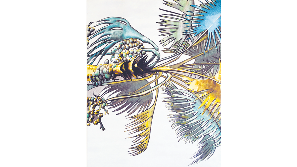 Zinny - Maidagan. Mauritia, 2018. Técnica mixta sobre papel. 108,5 cm x 84 cm