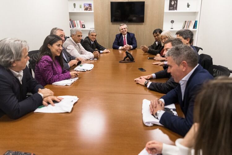 El encuentro se realizó en las oficinas de Alberto Fernández.