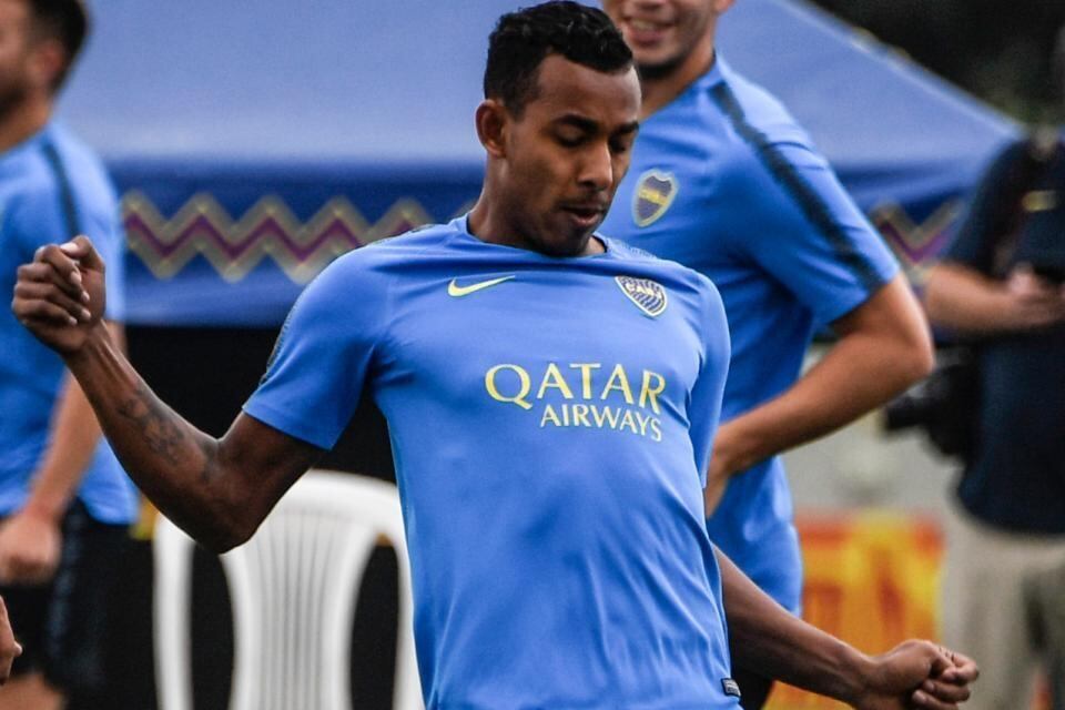 El colombiano Villa, en un entrenamiento xeneize.