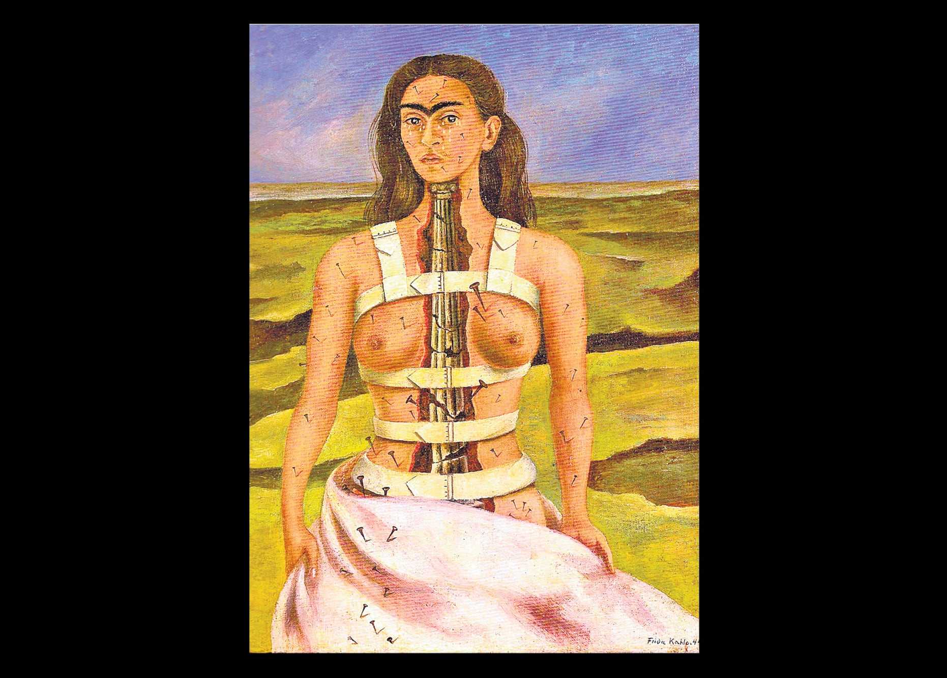 La columna rota (detalle), de Frida Kahlo.