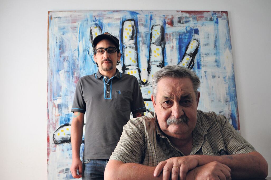 Francisco y Abel Madariaga, preocupados por el próximo destino del ex capitán Víctor Gallo.