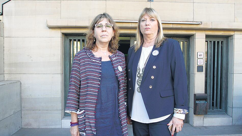 Las referentes de Memoria Activa Diana Malamud y Adriana Reisfeld.