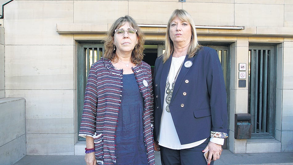 Las referentes de Memoria Activa Diana Malamud y Adriana Reisfeld.