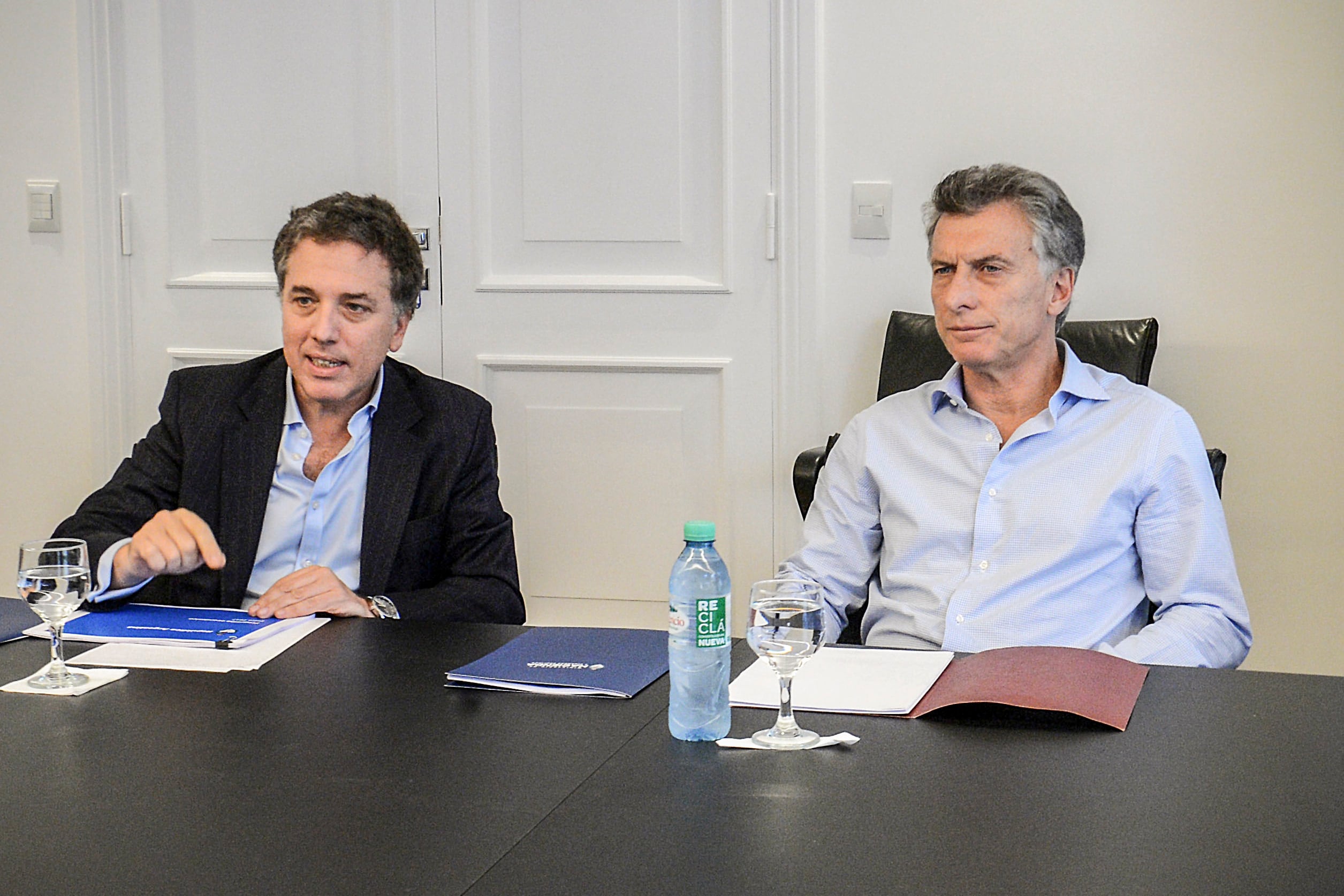 El ex ministro Nicolás Dujovne con Mauricio Macri, el tándem de la deuda con el FMI