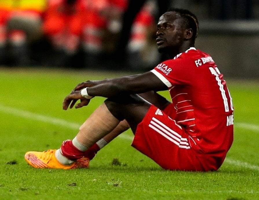 Sadio Mané se lesionó en el partido del martes por la noche entre el Bayern Múnich y Werder Bremen.