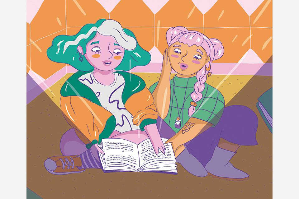 Isolda y Luna, las amigas y nietas de las brujas.