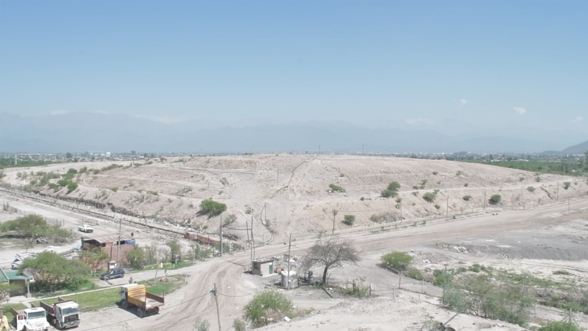 Vista aérea del relleno sanitario