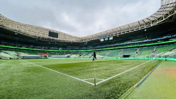 Campo de juego del Allianz Parque, la cancha de Palmeiras. 