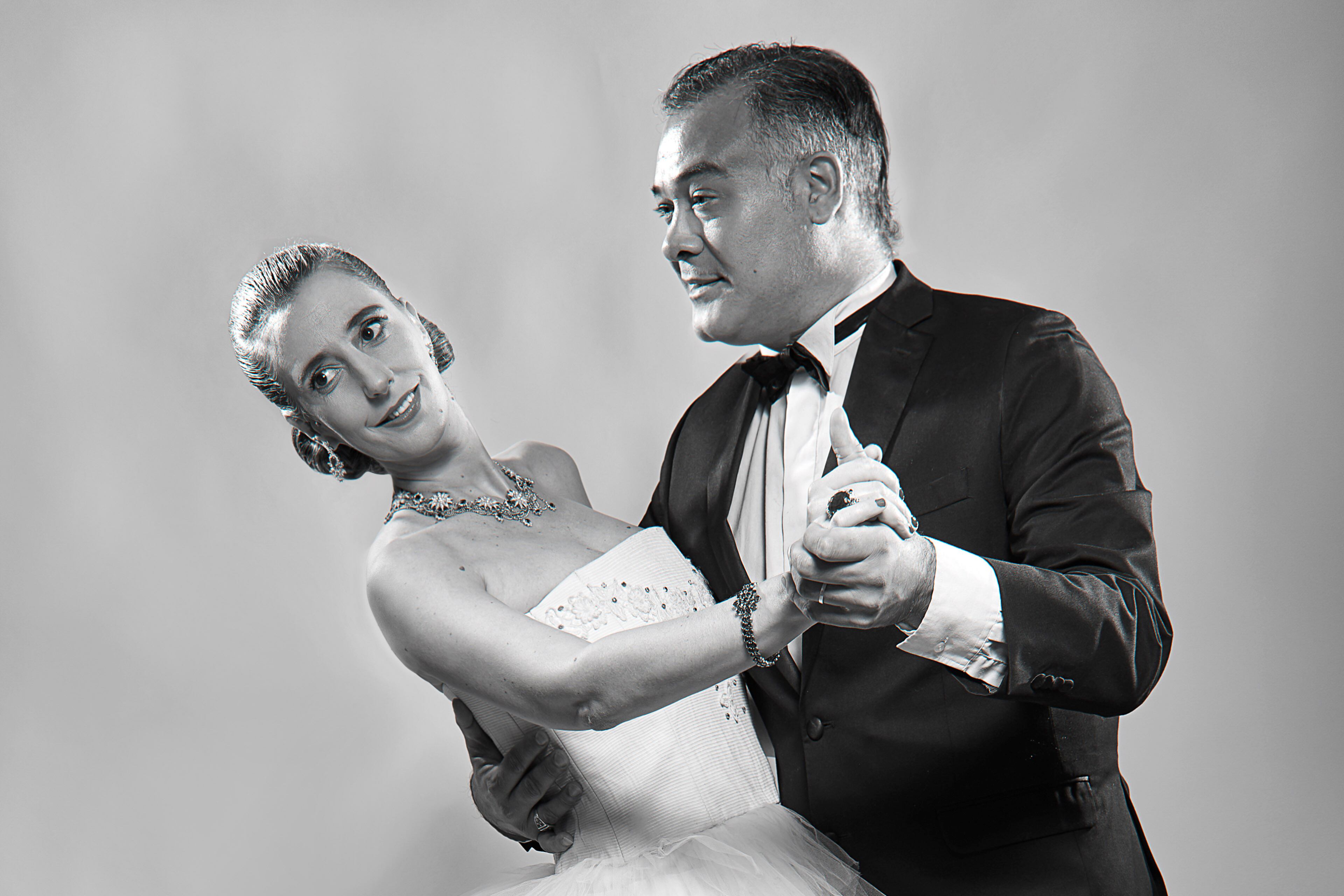 Sandra Márquez junto al Chino Laborde.