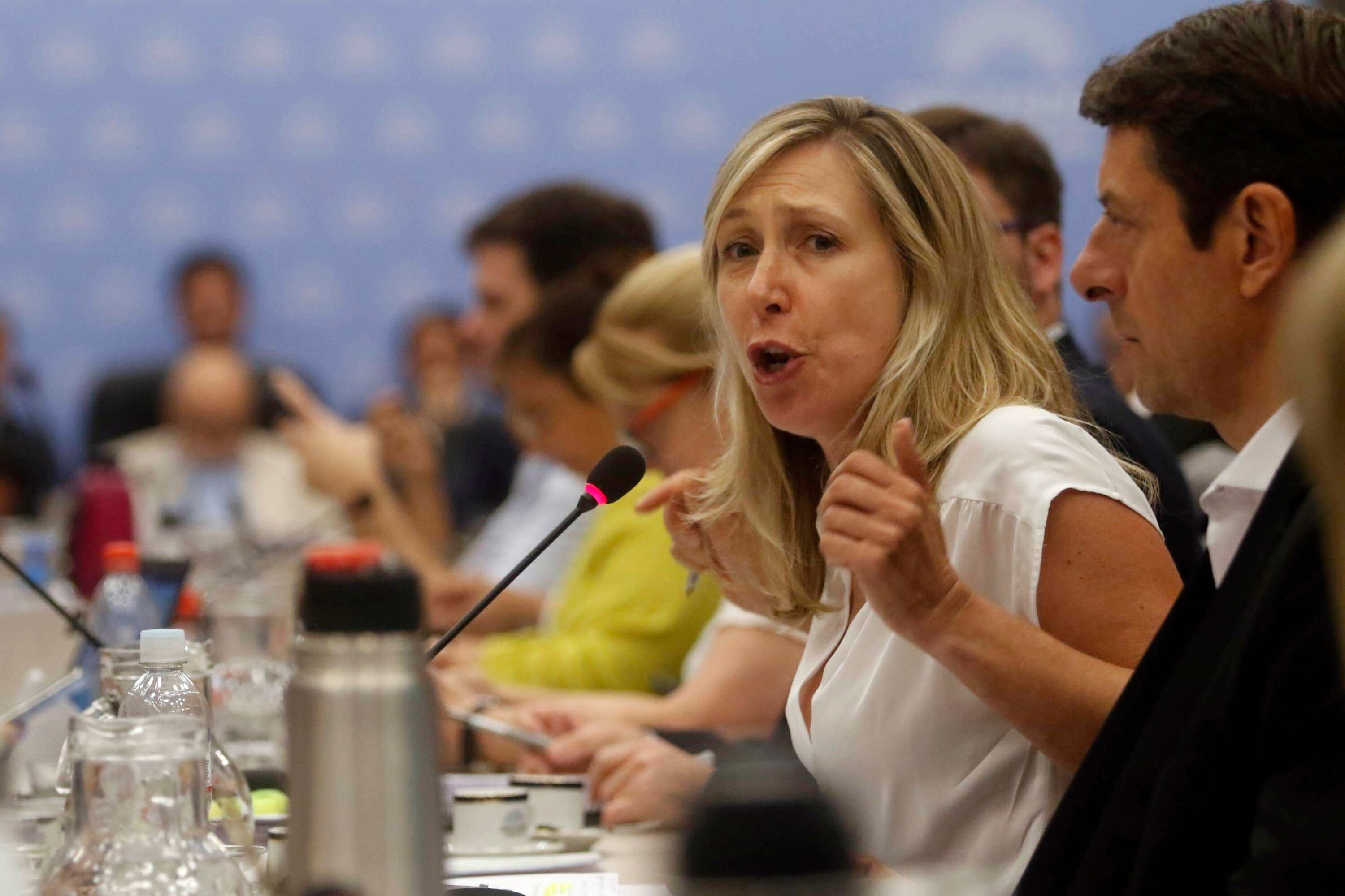 La diputada también preguntó quien pagaba el sueldo del asesor presidencial.