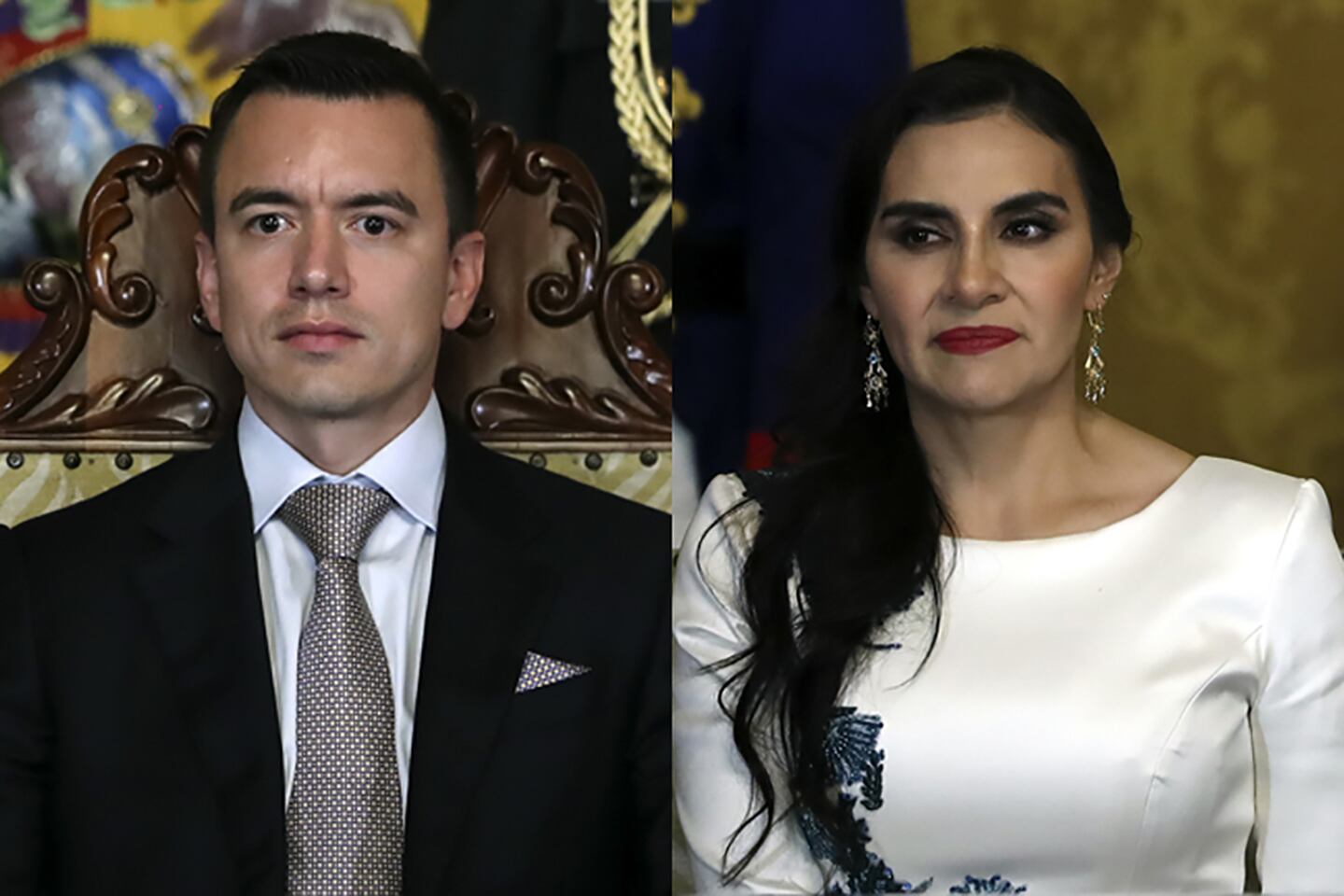 Daniel Noboa y Verónica Abad.