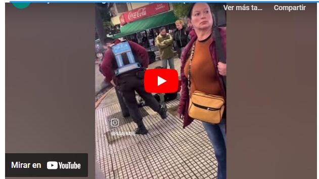 El momento de la detención violenta de Verónica se replicó en las redes al infinito como algo humorístico.