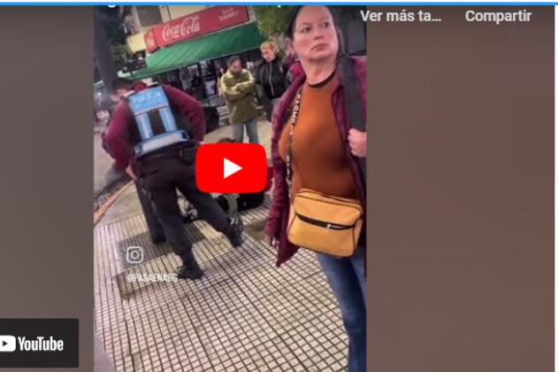 El momento de la detención violenta de Verónica se replicó en las redes al infinito como algo humorístico.