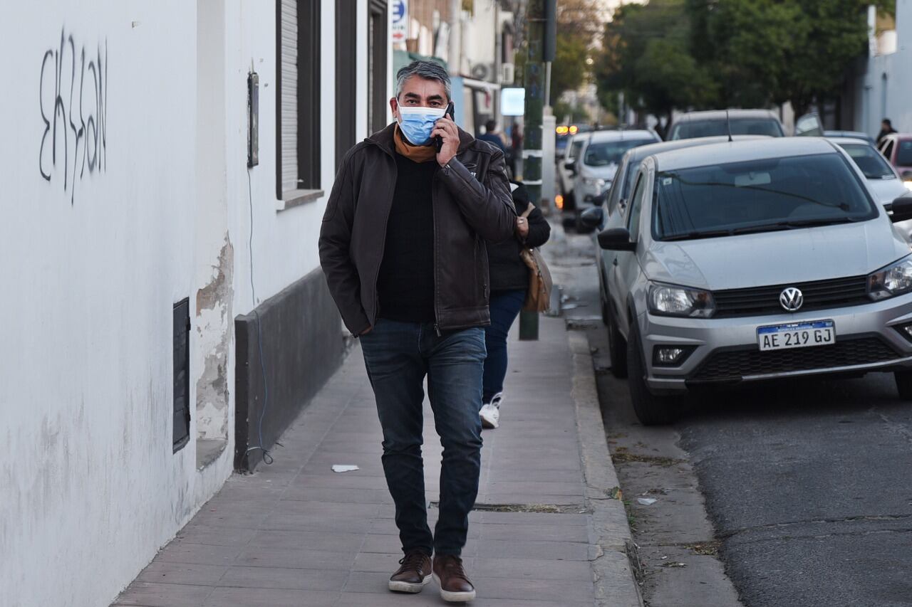 Elpidio Guaraz llegando a Fiscalía.