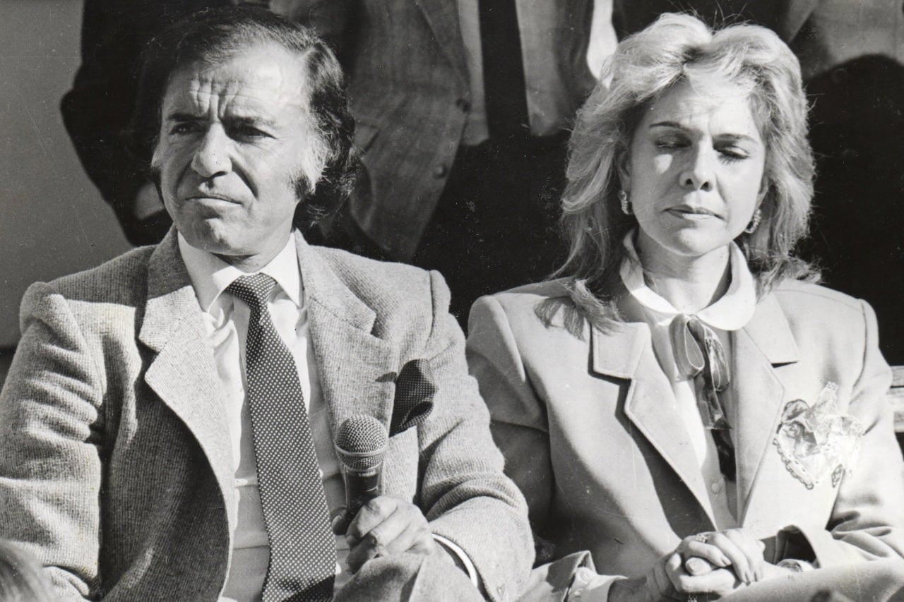 Otros tiempos: el entonces mandatario y Zulema Yoma, en los primeros tiempos de la presidencia.