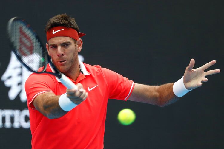 Del Potro, durante su partido con el serbio Krajinovic por los cuartos de final de Pekín.