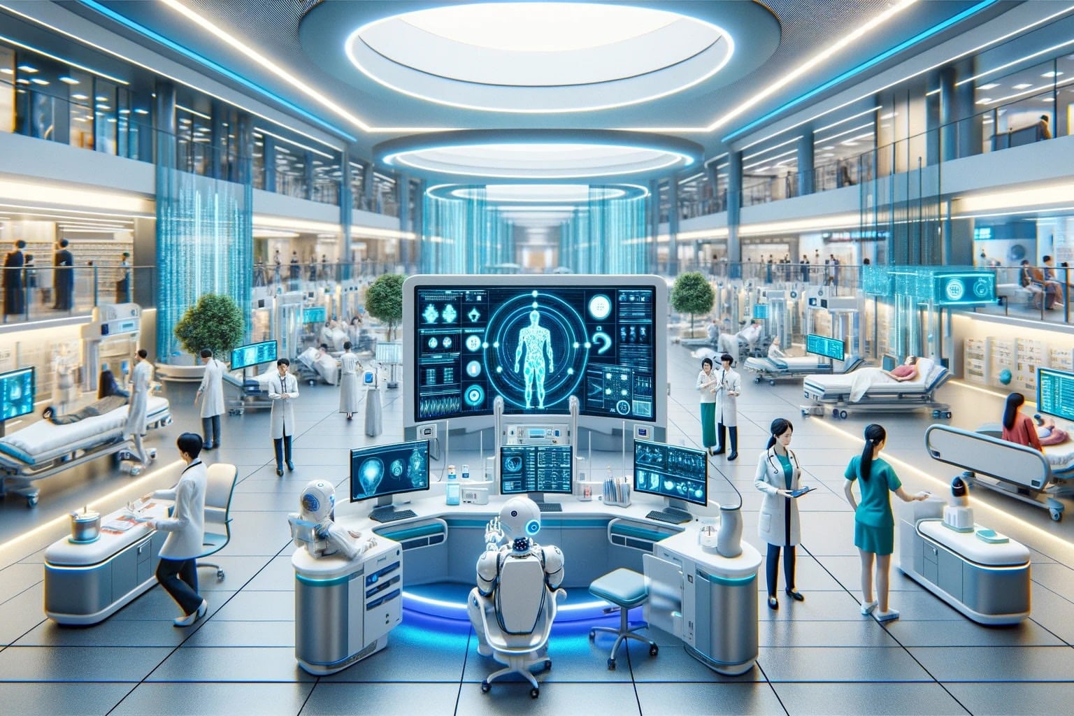 Un render el Agent Hospital de China.