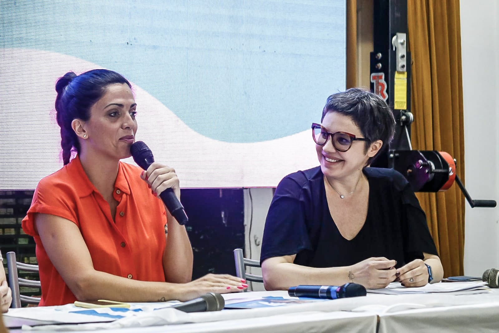 Luana Volnovich, titular del PAMI, y la diputada del FdT Gisela Marziotta.