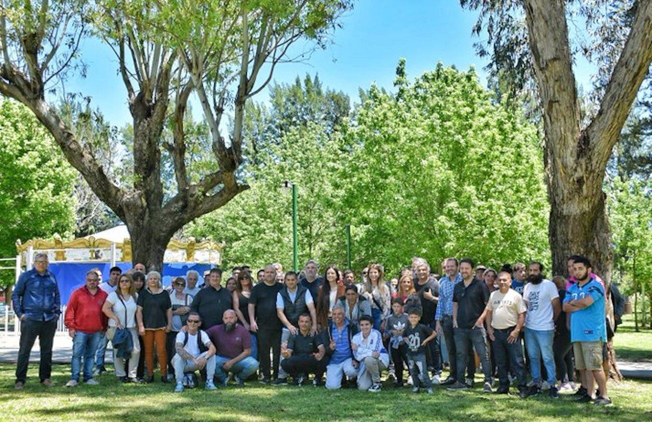 Los dirigentes que firmaron el comunicado. 