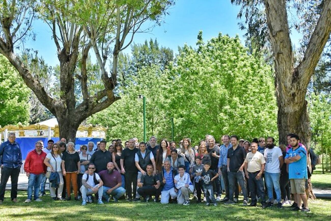 Los dirigentes que firmaron el comunicado.