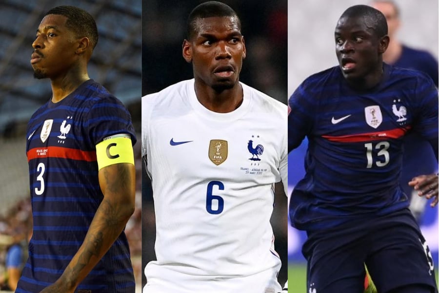Presnel Kimpembe (Instagram), Paul Pogba y N´Golo Kanté (AFP) no jugarán el Mundial Qatar 2022 con Francia debido a sus respectivas lesiones.