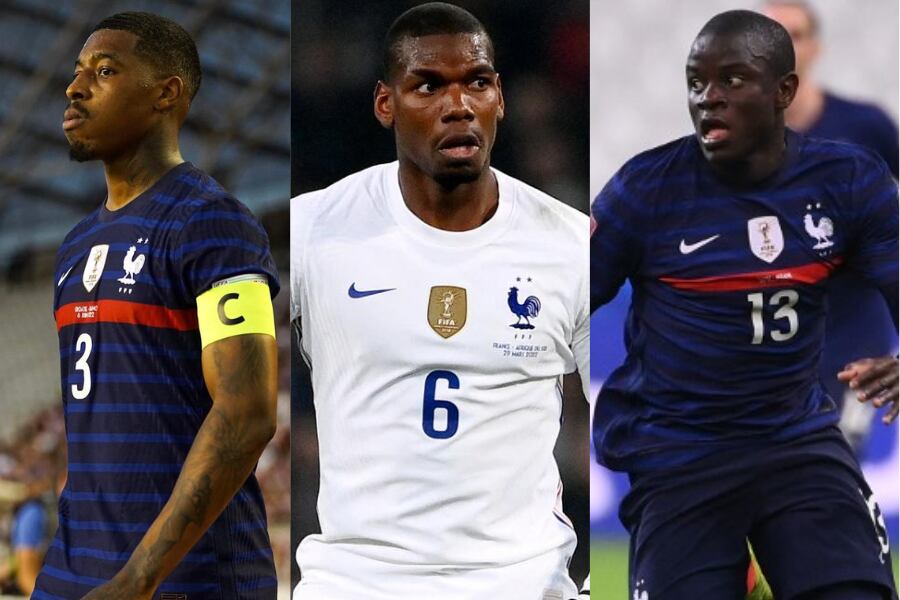 Presnel Kimpembe (Instagram), Paul Pogba y N´Golo Kanté (AFP) no jugarán el Mundial Qatar 2022 con Francia debido a sus respectivas lesiones.
