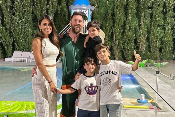Lionel Messi y su familia