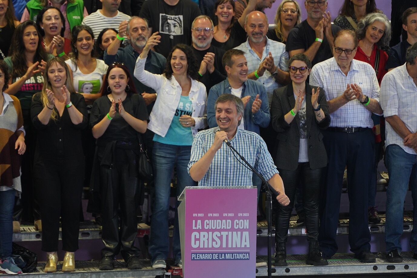 Máximo Kirchner fue el encargado de cerrar el acto.