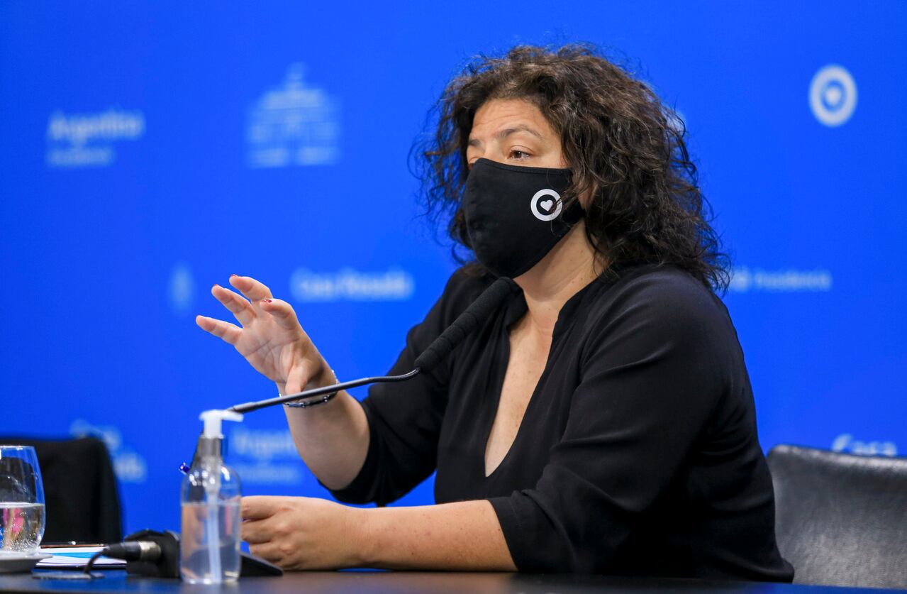 Carla Vizzotti, ministra de Salud. 