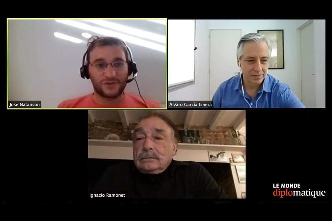 José Natanson moderó el diálogo entre Alvaro García Linera e Ignacio Ramonet. 