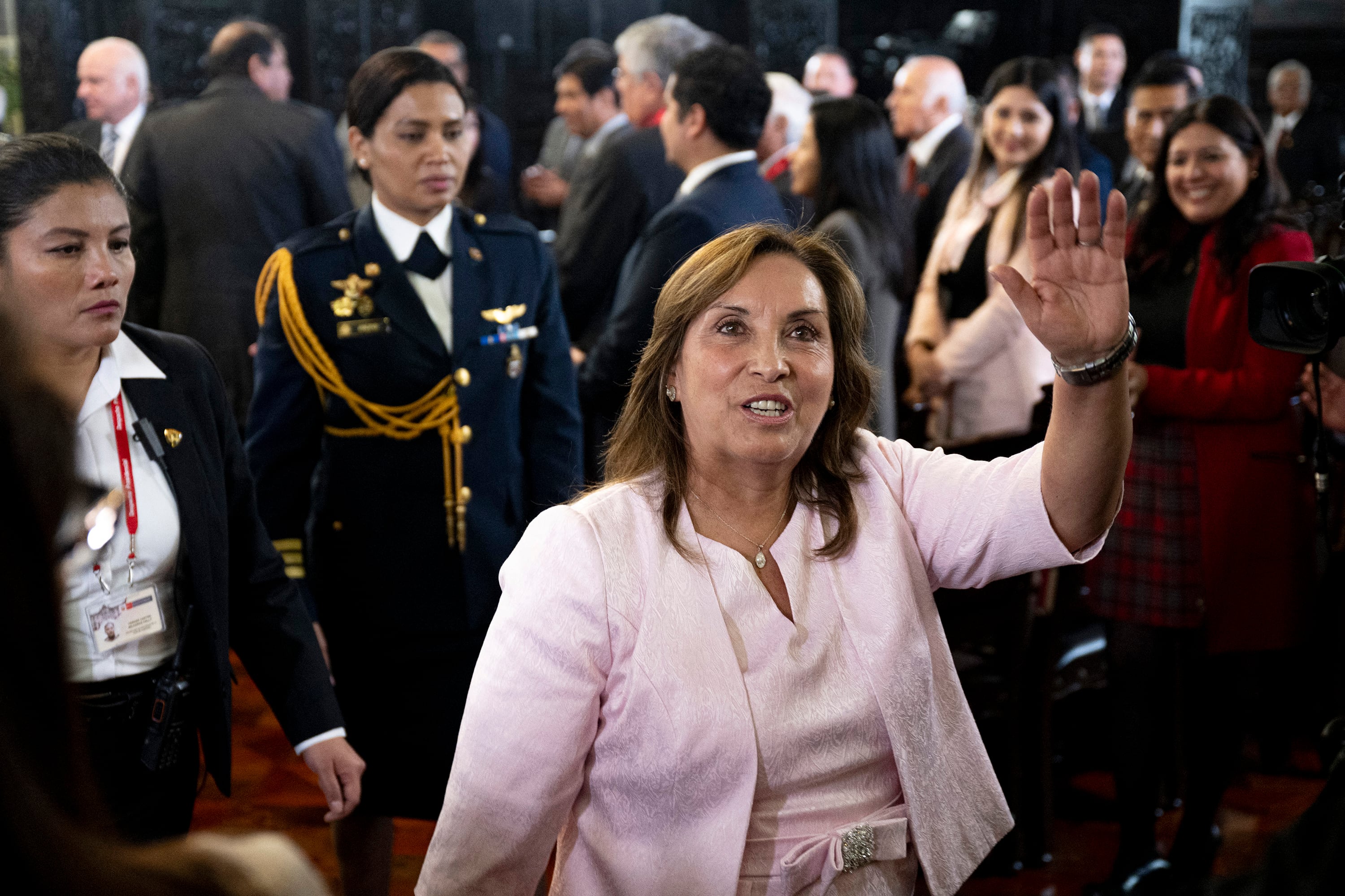 Dina Boluarte, presidenta de Perú.