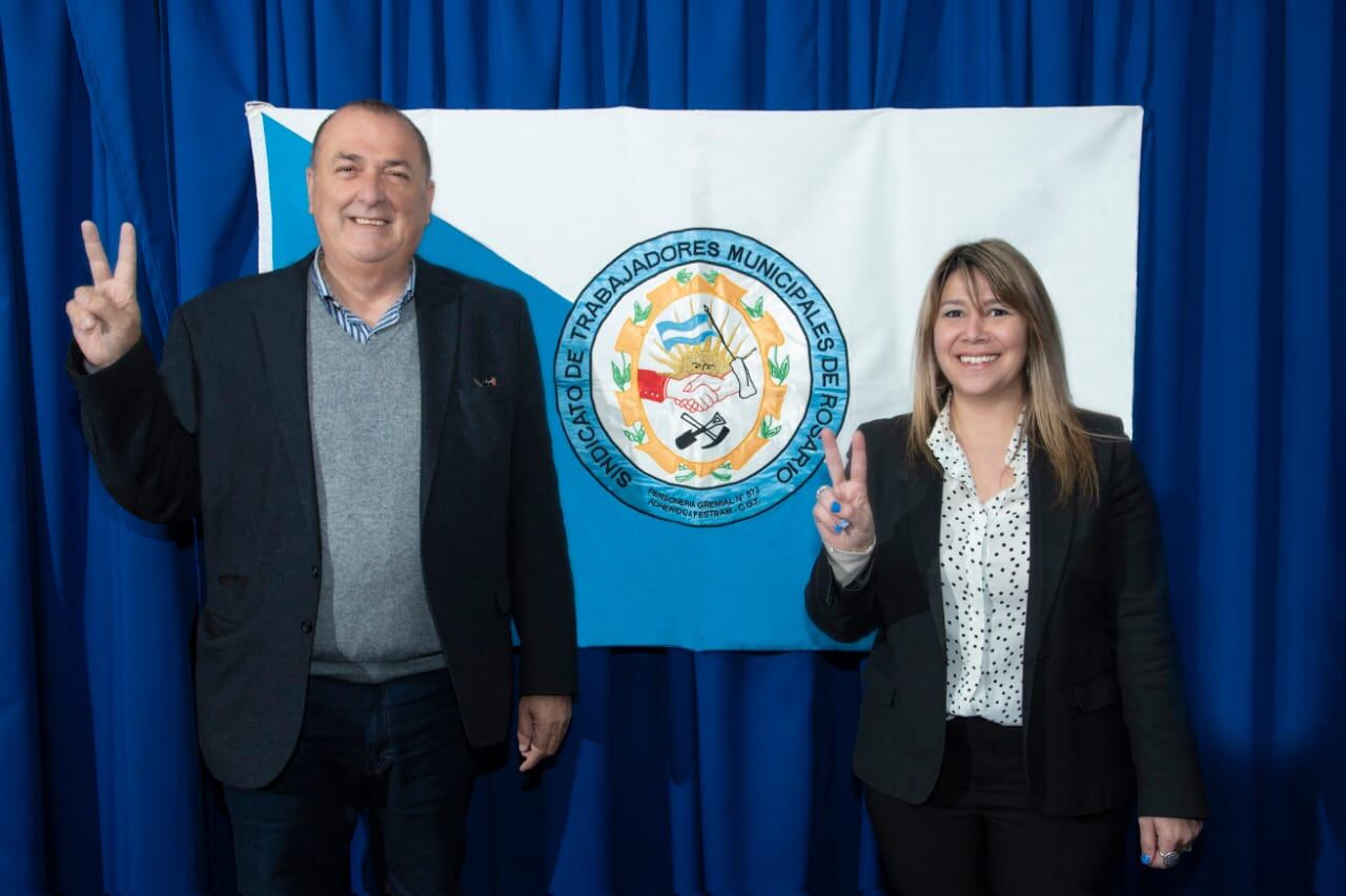 Antonio Ratner y Yamile Baclini, van por la reelección en el Sindicato de Municipales de Rosario.